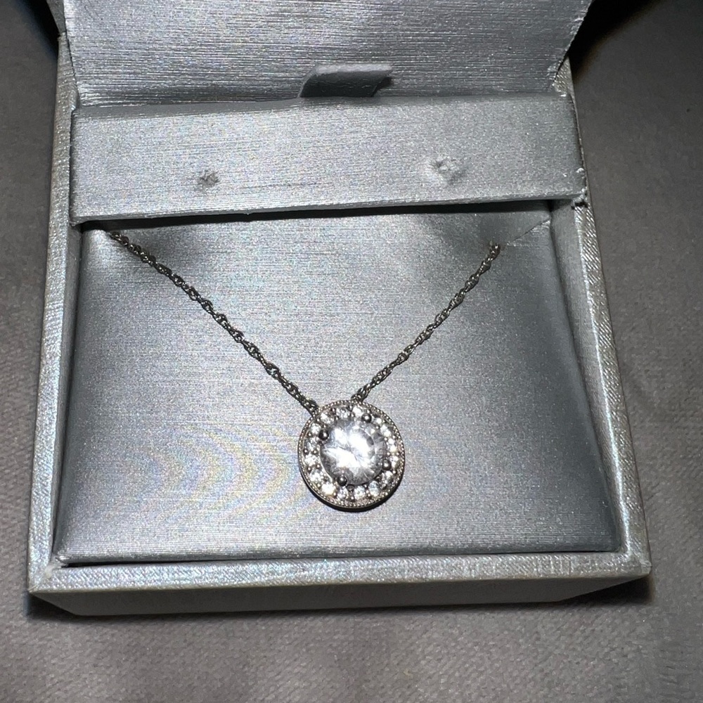 Sterling silver, cubic zirconia